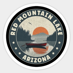 Red Mountain Lake Arizona Sunset Sticker